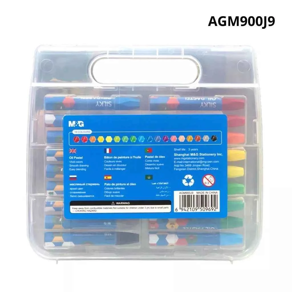 Oil Pastel Crayon M&G Silky 18 Colors Y3319 AGM900J9 / Krayon 18 Warna